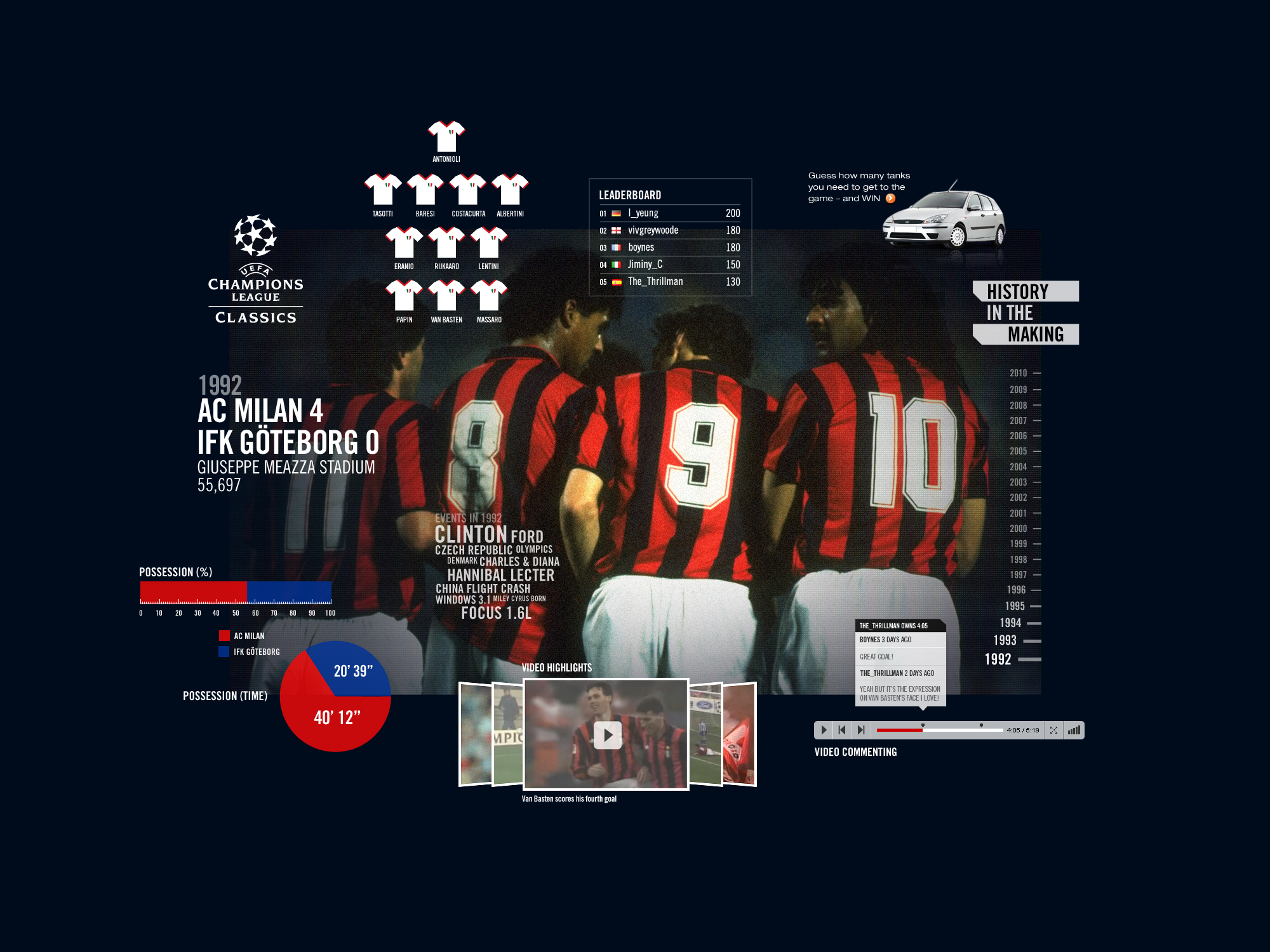 Design concept for UEFA